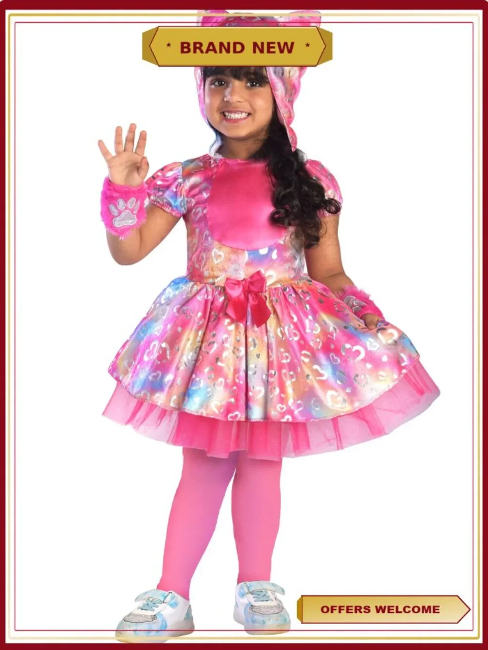 Toddler Halloween Costume Rainbow Kitty Size 2T Way to Celebrate